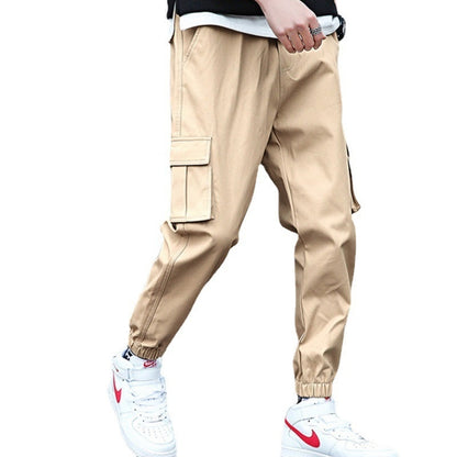 Fashionable All-match Multi-pocket Feet Harem Trousers