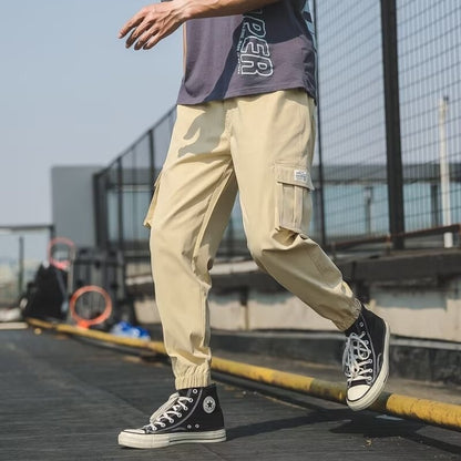 Fashionable All-match Multi-pocket Feet Harem Trousers