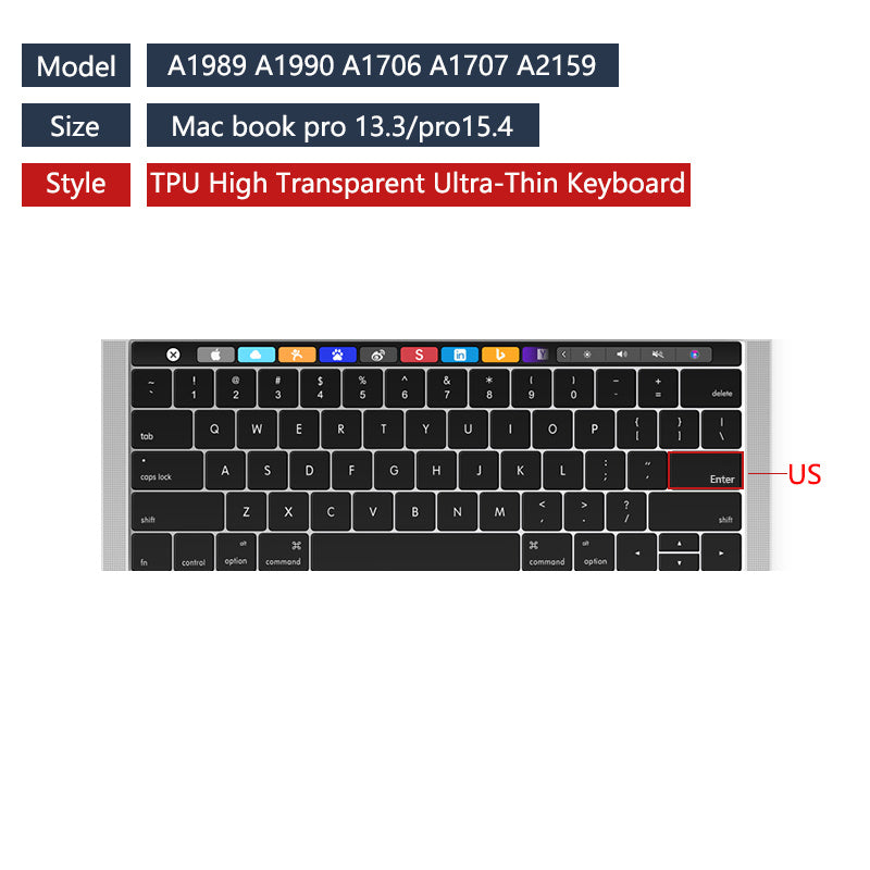 Pro13 Inch Transparent Keyboard Film Tpu Keyboard Film
